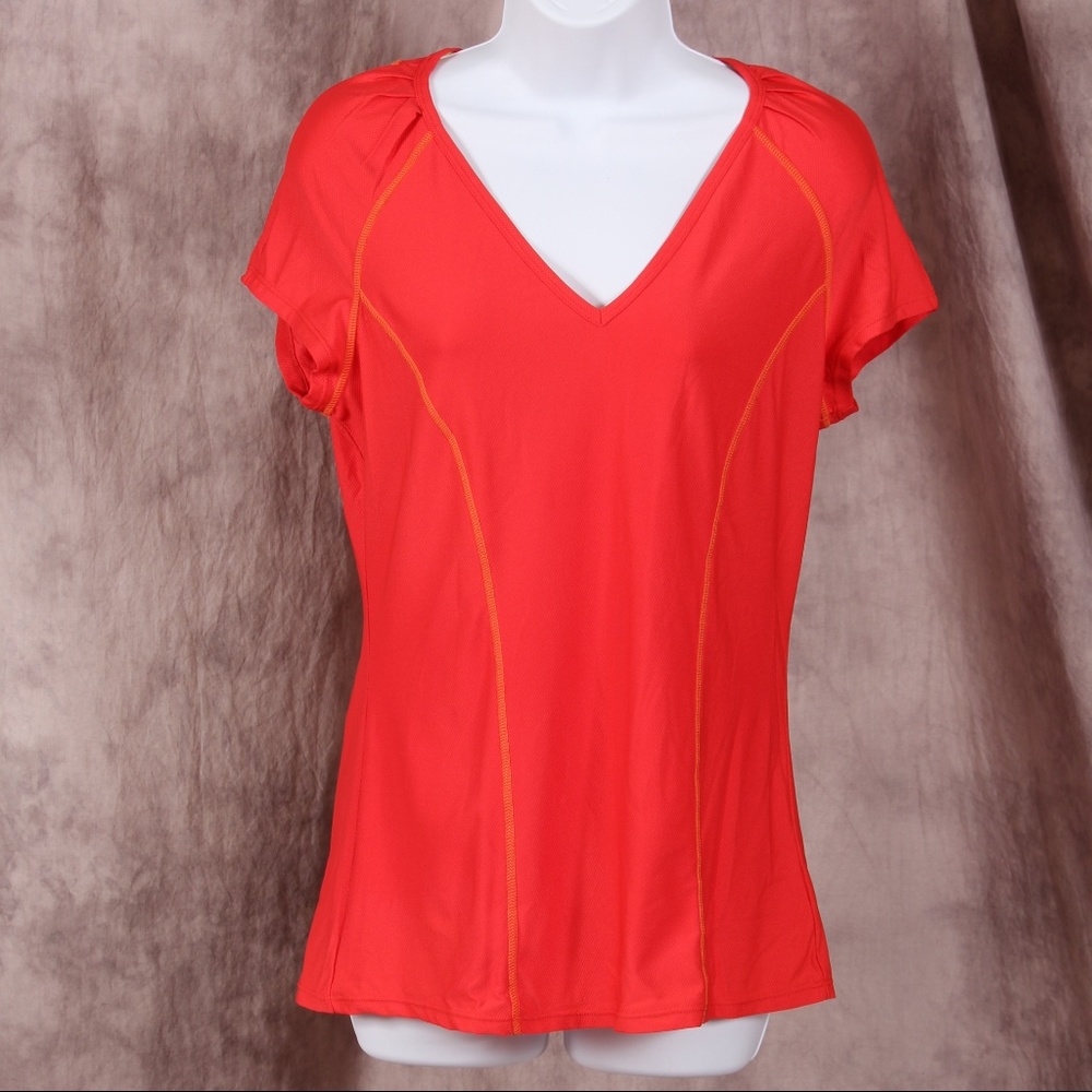 Athleta Dark Orange Short Sleeve Top